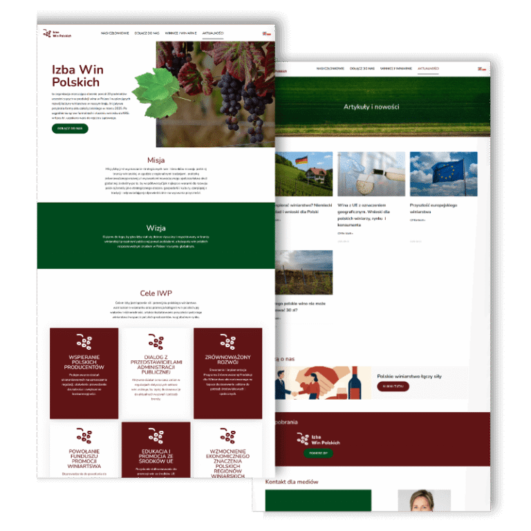 Portfolio stron Izba Win Polskich